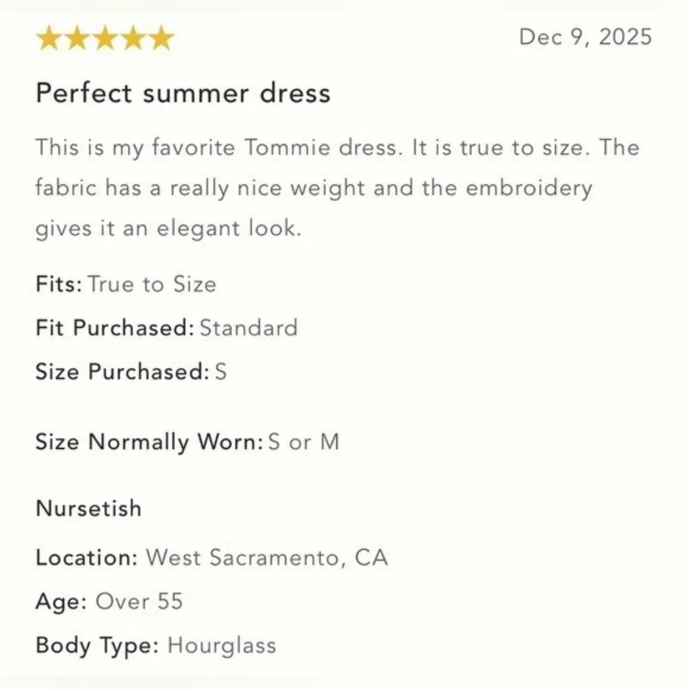 NWT Size M- The Tommie Denim Eyelet Trim Dress 100% Cotton (NWT US$ 228) - Picture 2 of 16